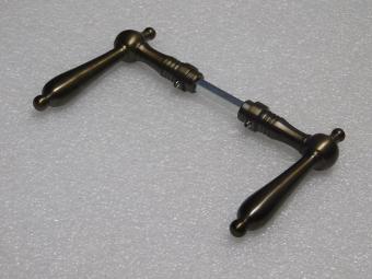 Classic Door Handle Set - Dark Patinated Brass