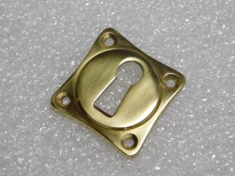 Schlüsselrosette BB - Quadratisch – Messing