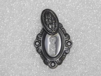 BB key escutcheon with slider - Dark patinated brass - Art Nouveau style