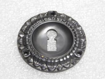 Lock escutcheon BB - Round - Dark patinated brass