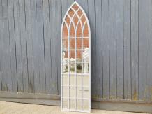 Large Church Window Mirror - Metal Rim - 140 cm x 40 cm