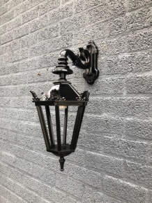 Buitenlamp Gouda - zwart of groen-keramische fitting en glas