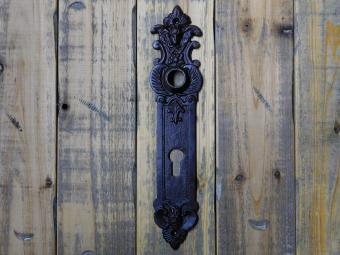 Vintage Deurplaat Engel - PC 92 - Gietijzer - Antiek Bruin