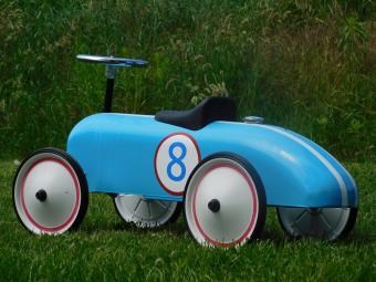 Vintage Car - Blue #8 - 80 x 40 cm - Metal