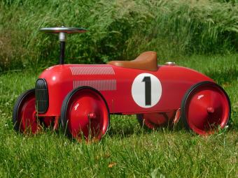 Vintage Auto - Rood - 76 x 40 cm - Metaal