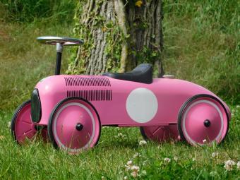 Vintage Auto - Roze - 76 x 40 cm - Metaal