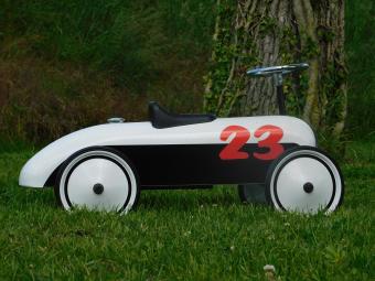 Vintage Car - Black White #23 - 74 x 40 cm - Metal