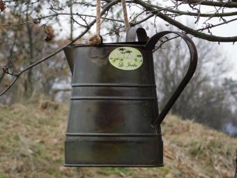 Vintage Kanne „Le Jardin“ – 31 cm – Metall