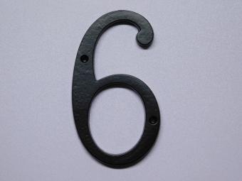 House number 6 - Extra Large - Black