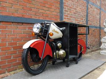 Vintage Motorcycle Bar Table / Wine Bar – Industrial Eye-Catcher – approx. 225 cm wide