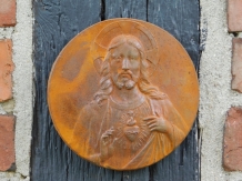 Wall plate Jesus - cast iron - rust colour