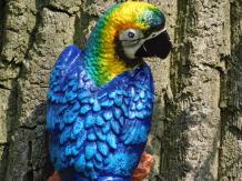 Blauer Papagei - Gusseisen - Wanddekoration
