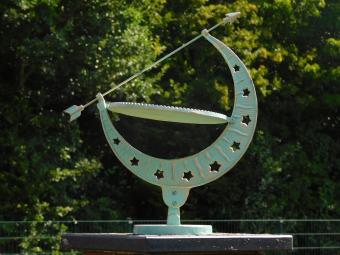 Elegant Sundial - 40 cm - Turquoise - Cast Iron