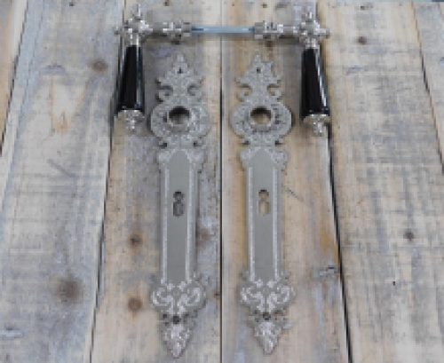 Set of door fittings ''Tilspet'' Nickel, bb shields, beautiful!