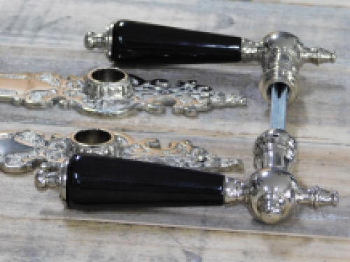 Set of door fittings ''Tilspet'' Nickel, bb shields, beautiful!