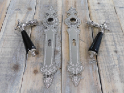 Set of door fittings ''Tilspet'' Nickel, bb shields, beautiful!