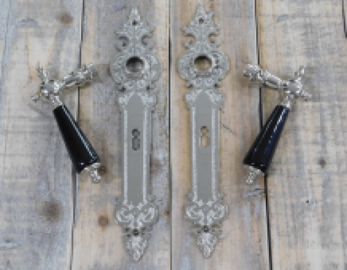 Set of door fittings ''Tilspet'' Nickel, bb shields, beautiful!