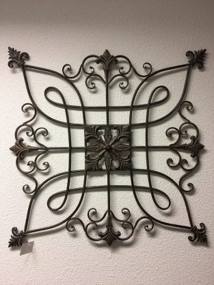 Dekoratives Wandornament - Metall - Braun