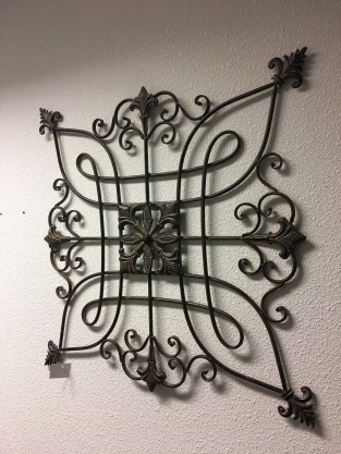 Dekoratives Wandornament - Metall - Braun