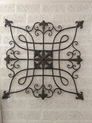 Dekoratives Wandornament - Metall - Braun