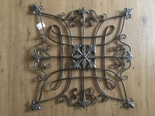 Dekoratives Wandornament - Metall - Braun