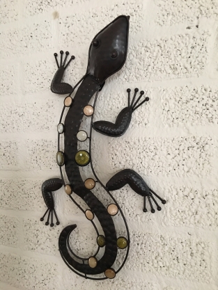 1 Salamander - Eidechse aus Eisen, Vollkoller, wunderschön!