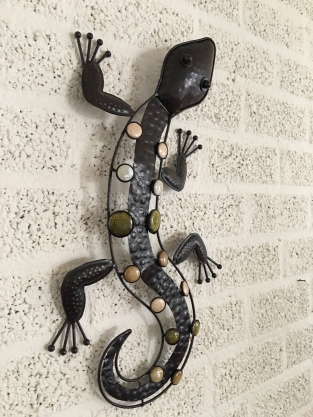 1 Salamander - Eidechse aus Eisen, Vollkoller, wunderschön!