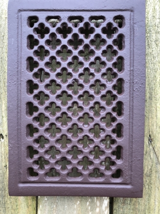 Warmluft-/Lüftungsgitter für Kamin, rechteckig, Gusseisen braun