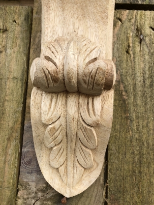 Fine snak, mantel console, large wall console hand carved from colonial wood, very fine!