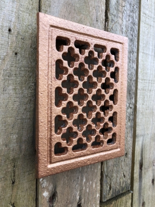 Warmluft-/Lüftungsgitter für Kamin, rechteckig, Gusseisen Farbe-Bronze-Kupfer