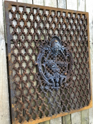 Cast iron-rust door-window grille, wall ornament, beautiful wrought iron !!!