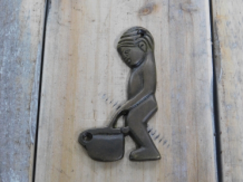 Toilet door plates toilet door sign - brass - for toilet, boy + girl