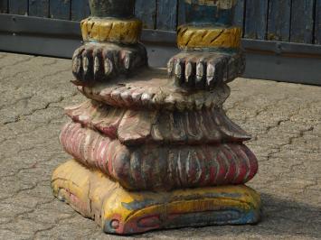 Historische Balinese tijger zwart II XXL - handgemaakt van hout - authentiek