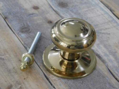 Vaste ronde knop - messing