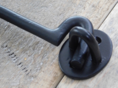 Cabin hook - door hook - wrought iron - black-19.5 cm