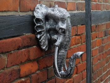 Beautiful black and silver elephant head wall ornament, beautiful!!