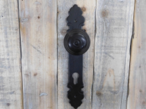 Half set of door hardware PZ92 - for front door - antique iron
