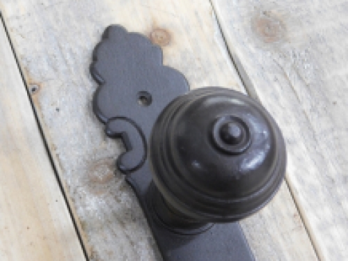 Half set of door hardware PZ92 - for front door - antique iron