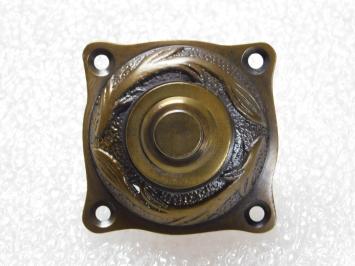 Doorbell De Lelie - 4.5 x 4.5 cm - Patinated Brass