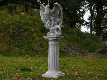 Statue Adler auf Sockel – 127 cm – Stein