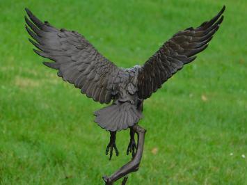 Bronzeadler auf Marmorsockel - 51 cm - Skulptur