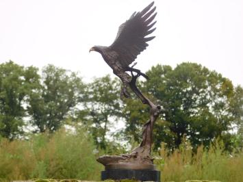 Bronzen Adelaar op Marmeren voet - 51 cm - Sculptuur