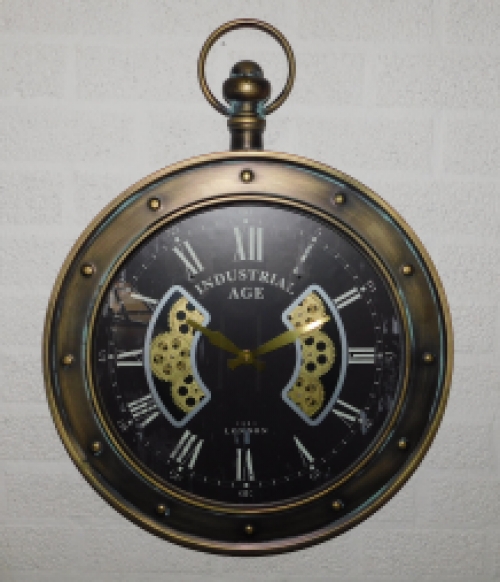 Wall clock ''Industrial Age'' pocket watch model