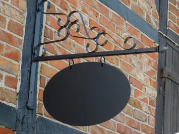 Advertising sign Black - 75 cm - Oval - Iron