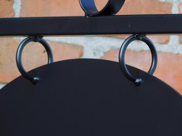 Advertising sign Black - 75 cm - Oval - Iron