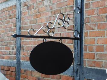 Advertising sign Black - 75 cm - Oval - Iron