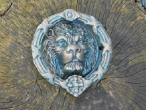 Door knocker Lion's head large, cast iron brass look, beautiful design!!!