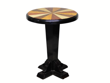 Antique Art Deco Side Table – Handmade – Ø 60 cm – 75 cm High