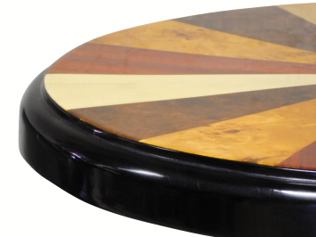 Antique Art Deco Side Table – Handmade – Ø 60 cm – 75 cm High