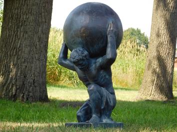 Beeld Atlas XL - 70 cm - Vintage Blue - Polystone
